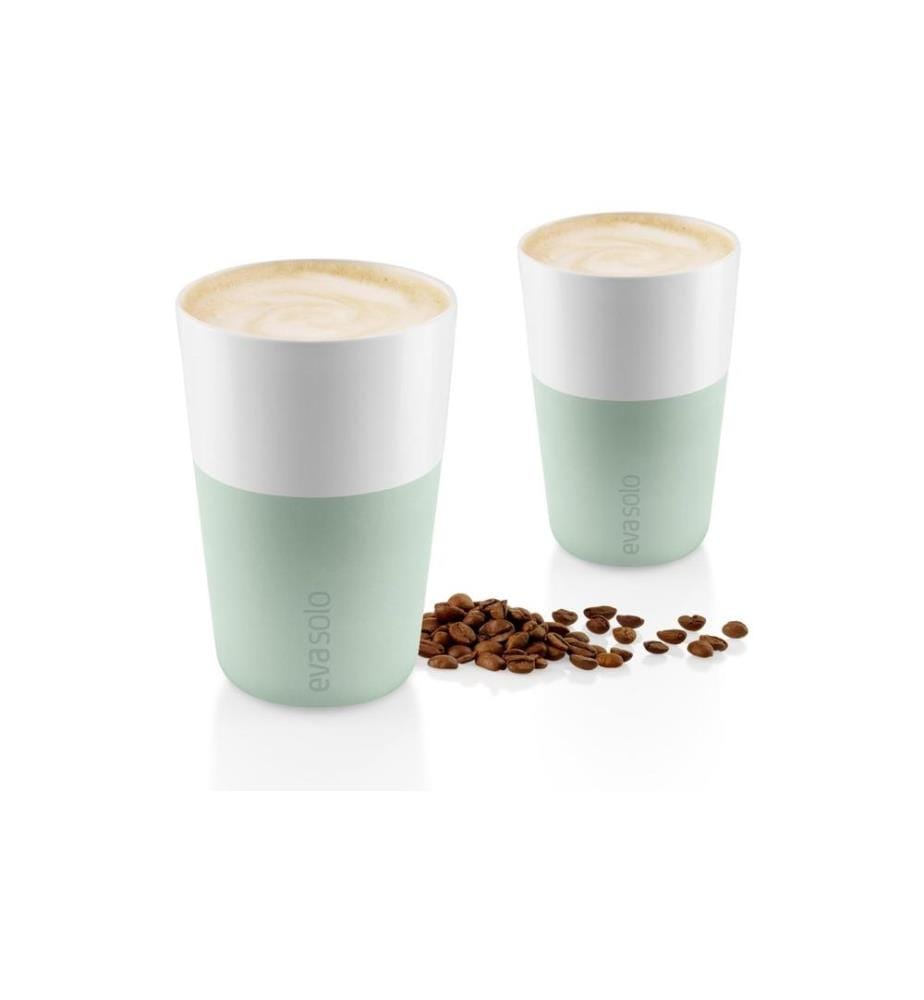 EVA SOLO - Verre à latte macchiato 360 ml, 2 Pièce/s, Vert/Blanc