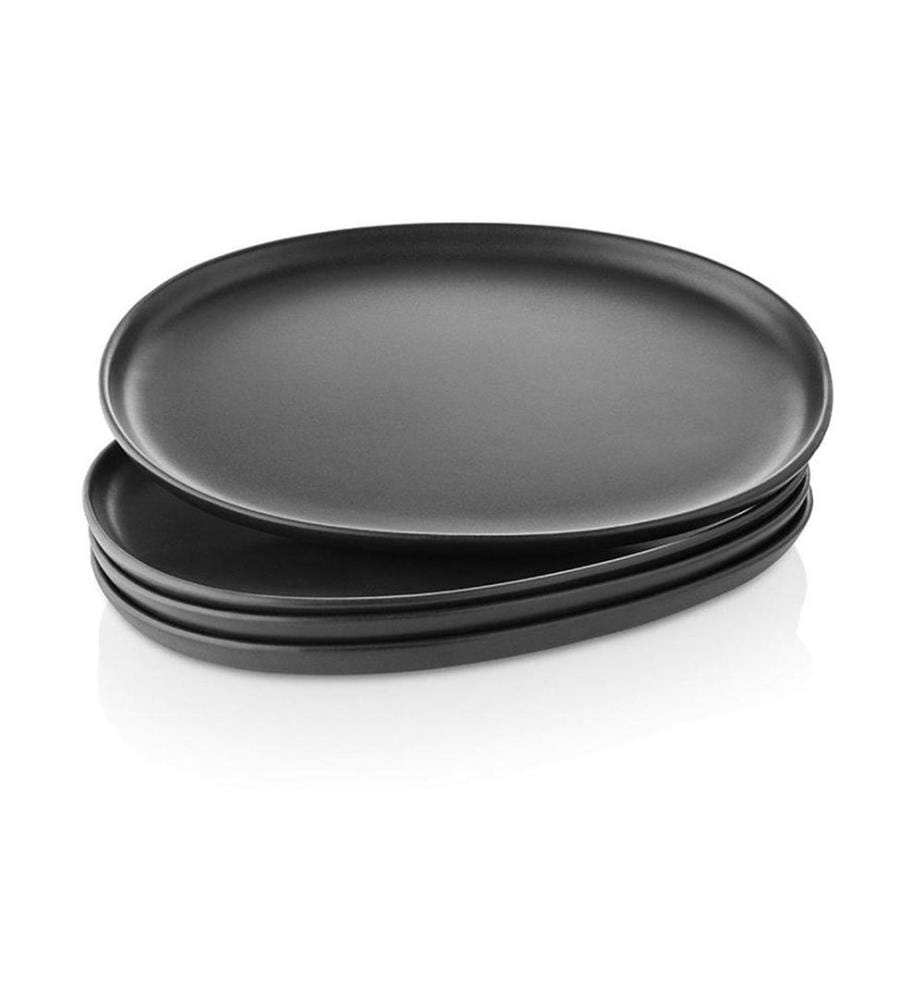 EVA SOLO - Assiette non décorative Nordic Kitchen 26 x 18.5 cm, 4 Pièce/s,Noir