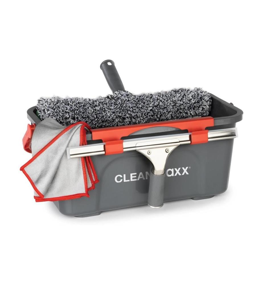 CLEANMAXX - Fensterwischer 7-teilig, Grau/Rot