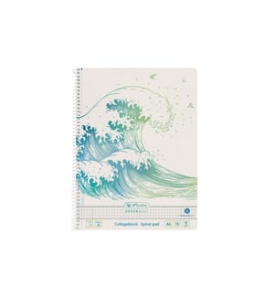 HERLITZ - Carnet de notes Greenline A4, À carreaux, shaft