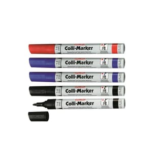 HERLITZ - Marqueur pour flipchart Colli 1-4 mm, 5 pièces, Bleu/Rouge/Noir