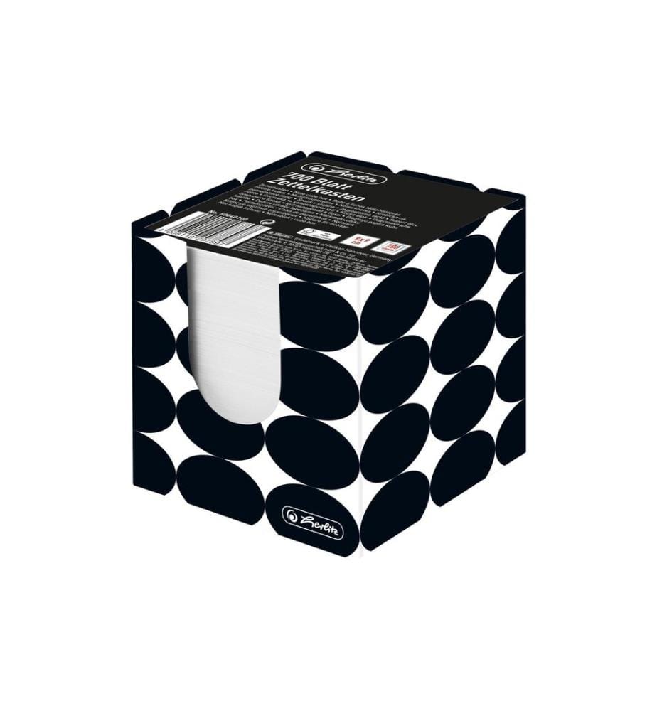 HERLITZ - Notizzettel-Dispenser 700 Blatt 9 x 9 x 9 cm Just Black
