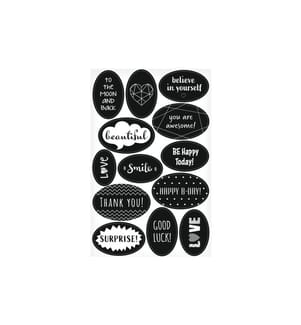 HERLITZ - Motivsticker Sprüche 13 Sticker, Just Black