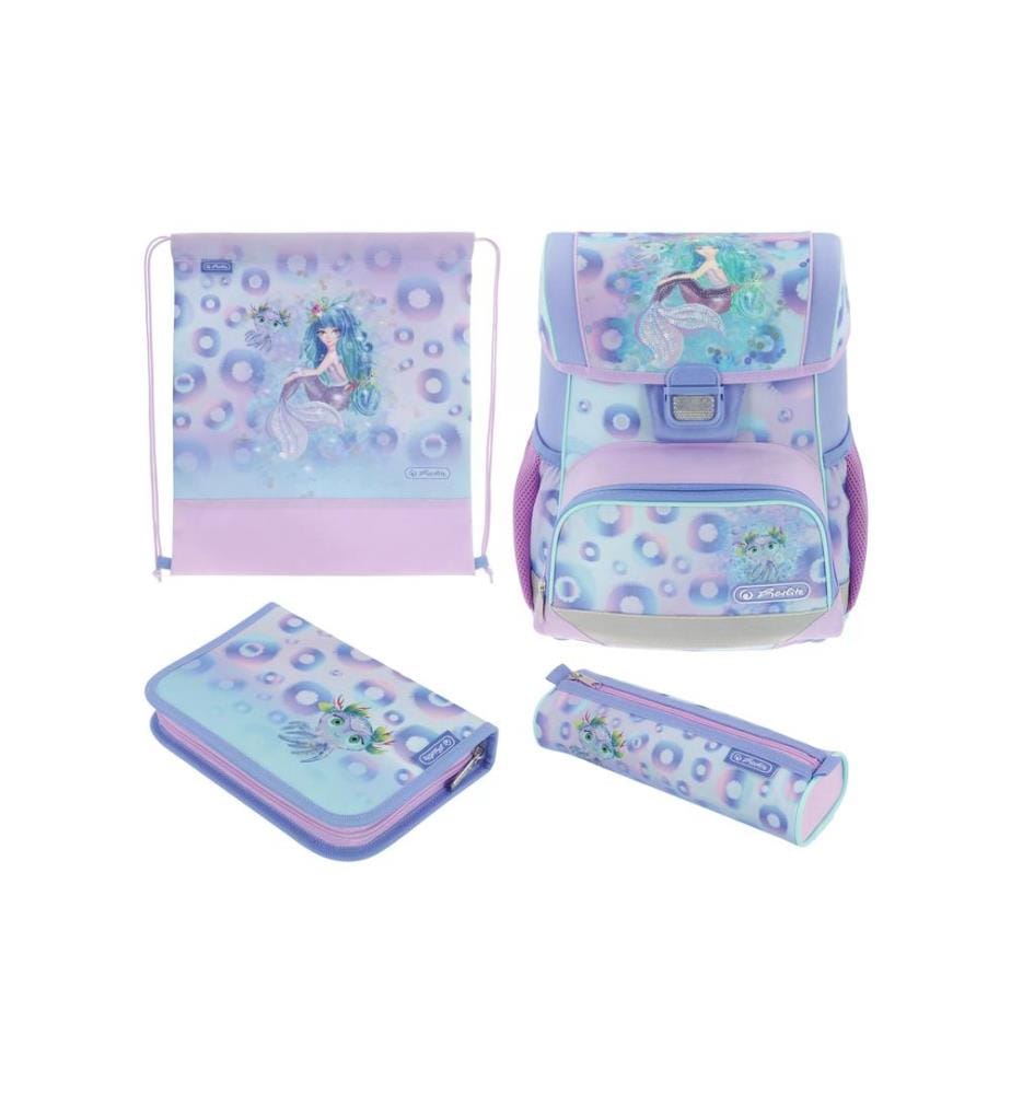 HERLITZ - Schulthek Loop Plus Mystic Mermaid 4-teiliges Set