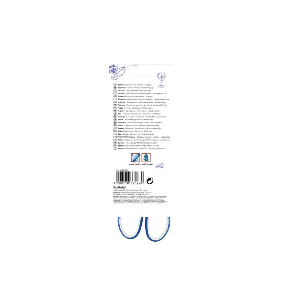HERLITZ - Schere Rechtshänder Blau/Weiss