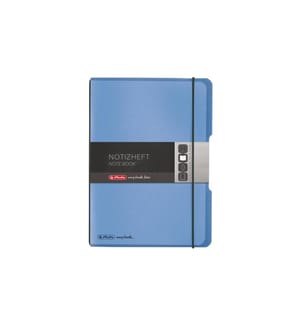 HERLITZ - Carnet de notes my.book flex A5, À carreaux, Bleu