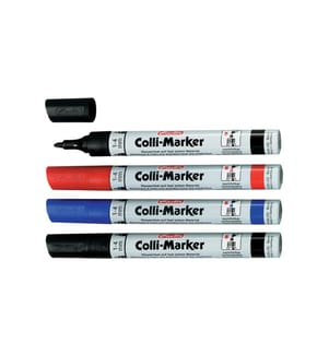 HERLITZ - Marqueur pour flipchart Colli 1-4 mm, 4 pièces, Bleu/Rouge/Noir