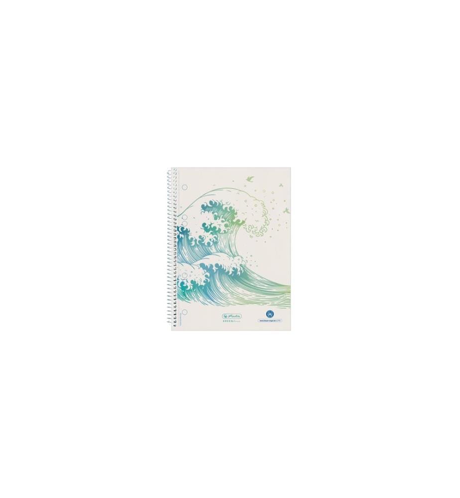 HERLITZ - Carnet de notes Greenline A5, À carreaux, arbre