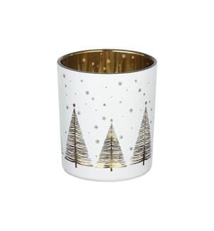 EGLO - Weihnachtswindlicht Lukut Ø 8,8 cm, Gold/Weiss