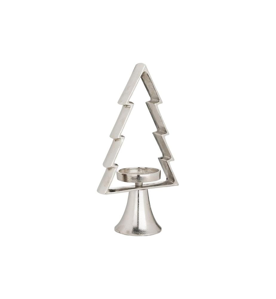 EGLO - Weihnachtswindlicht Tanne Mukayle 34 cm, Silber