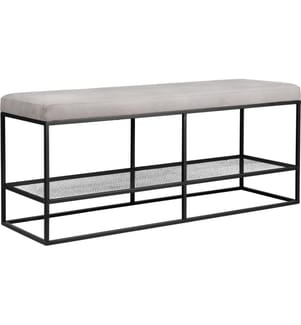 EGLO - Banc Bitung 120 x 40 x 45 cm, gris