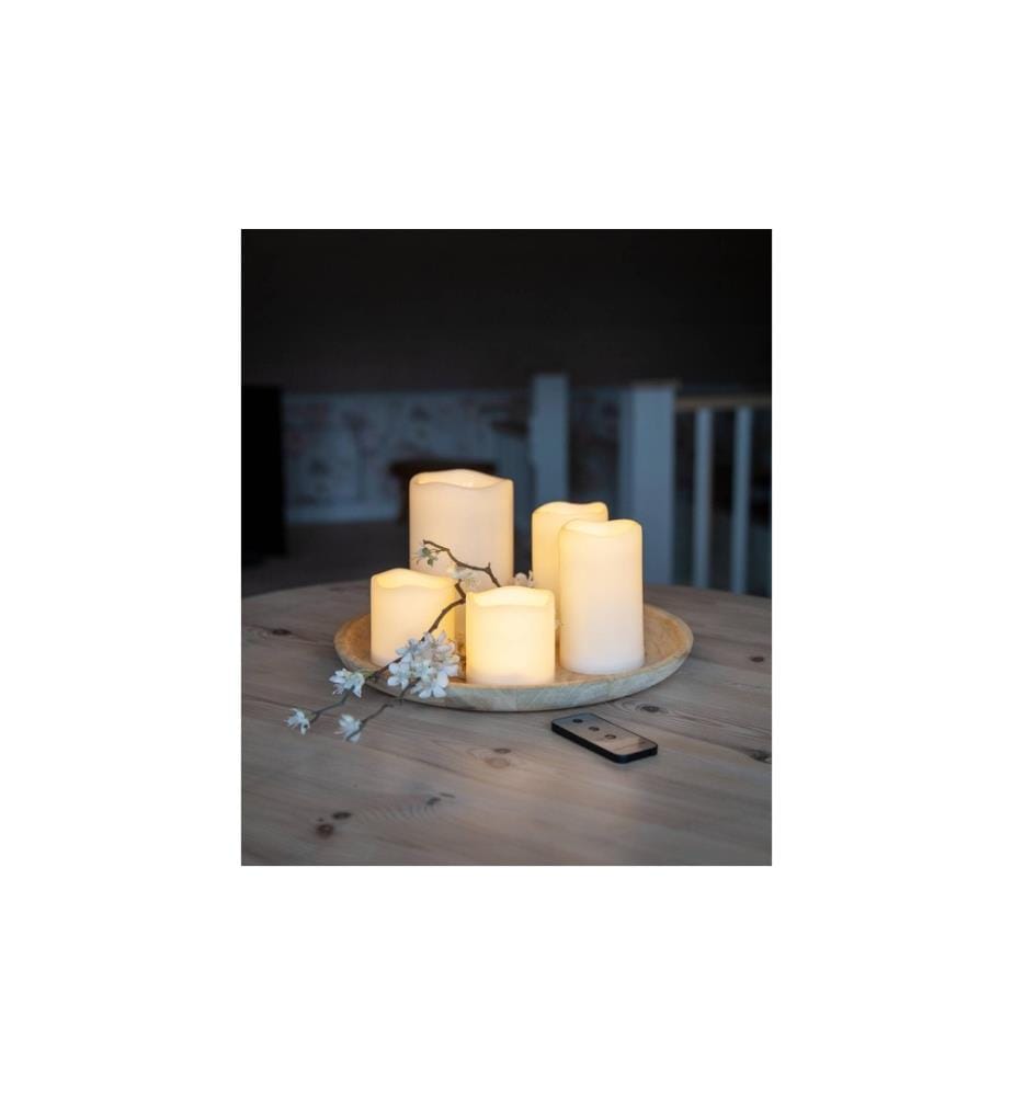 EGLO - Leuchten Set de bougies LED SOLAR 5 pièces, Beige
