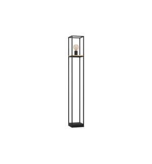 EGLO - Leuchten Lampe sur pied LIBERTAD 1x E27 Noir/Marron