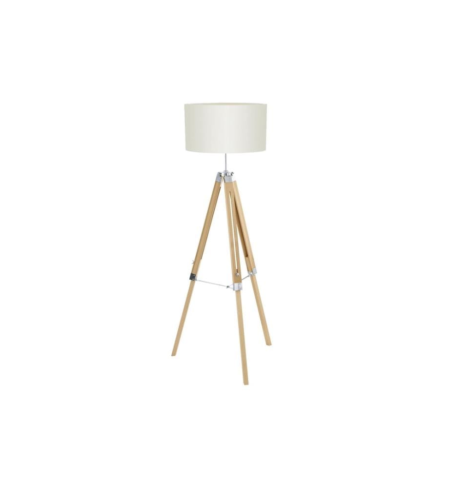 EGLO - Leuchten Lampe sur pied LANTADA 1x E27 Blanc