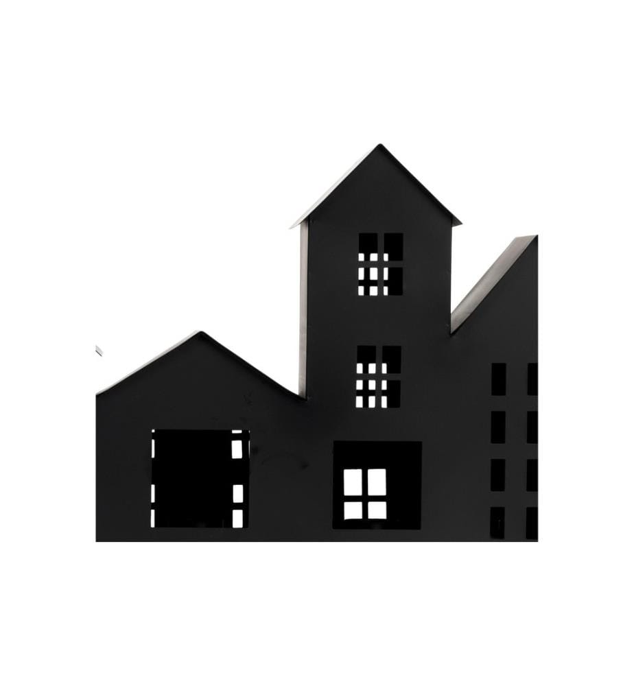 EGLO - Weihnachtswindlicht Haus Gutapol Schwarz, Metall