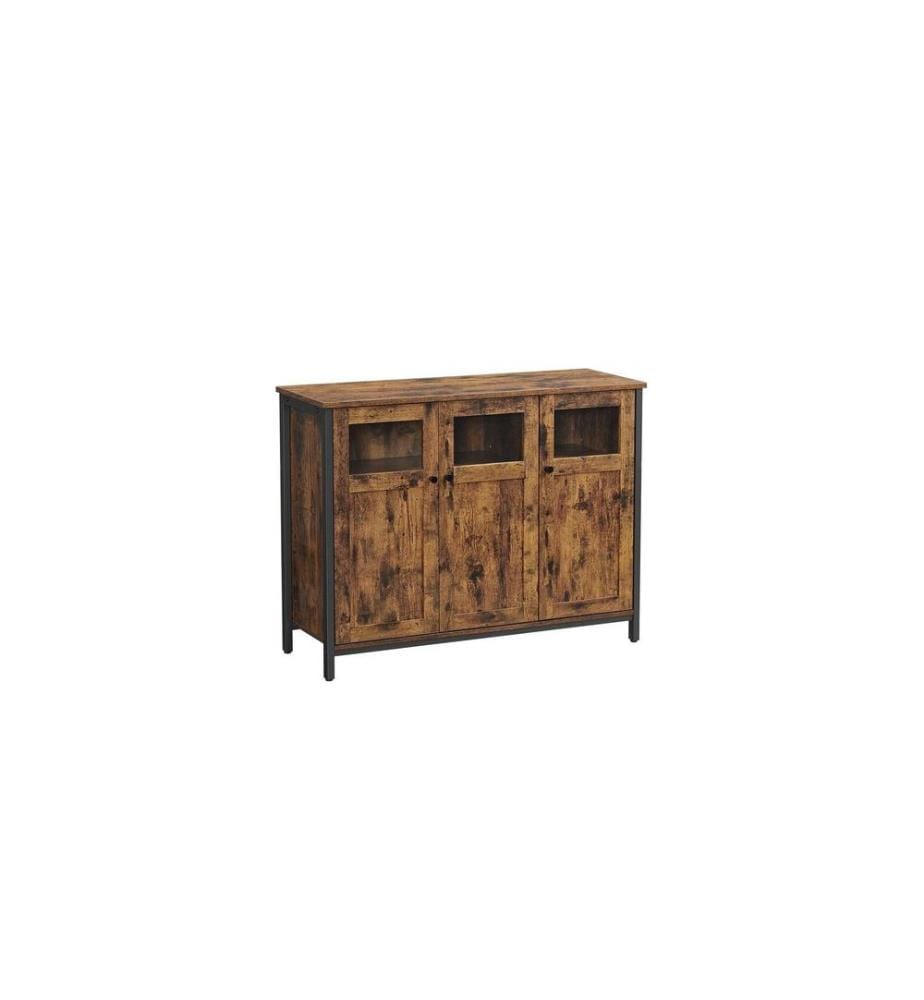 VASAGLE - Commode look industriel 100 x 75 cm, Brun