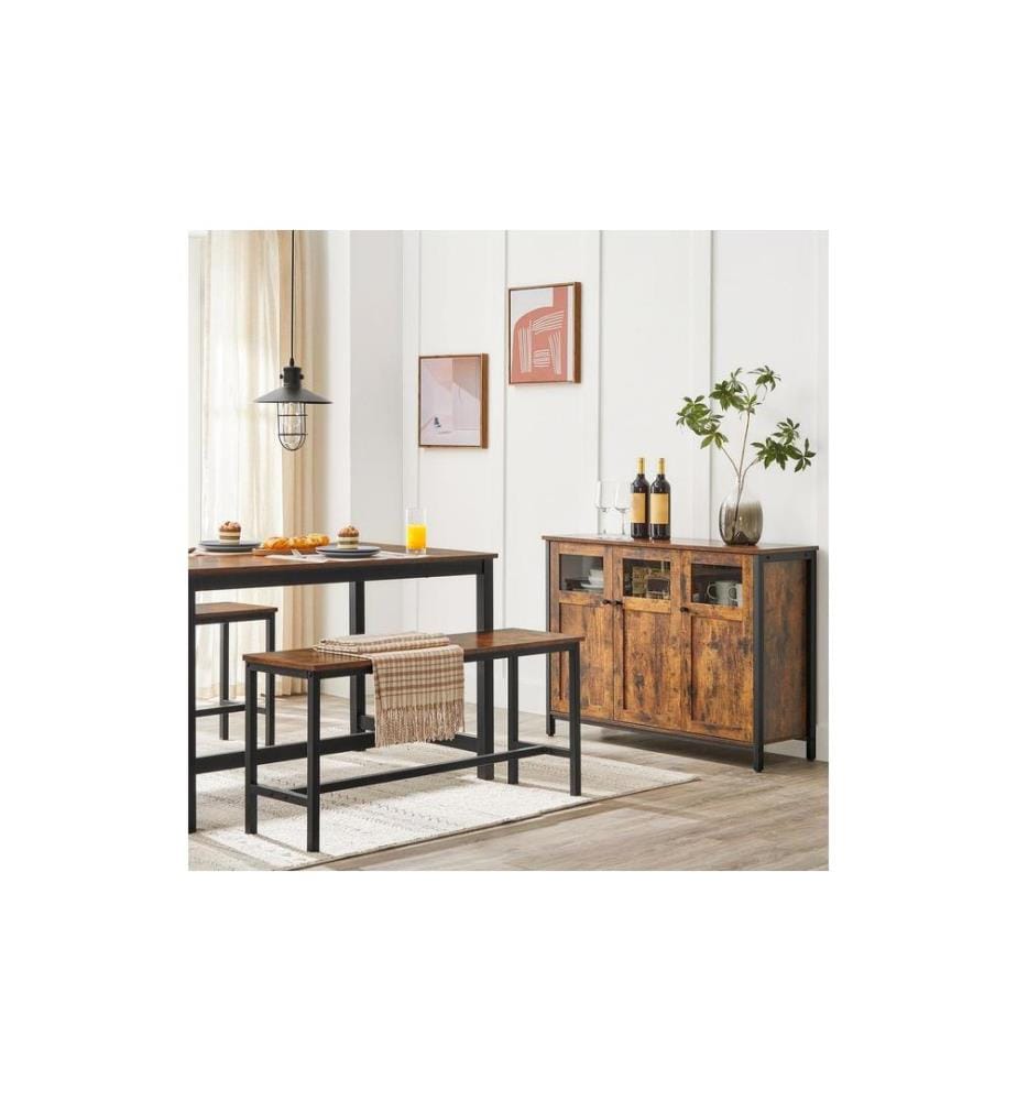 VASAGLE - Commode look industriel 100 x 75 cm, Brun
