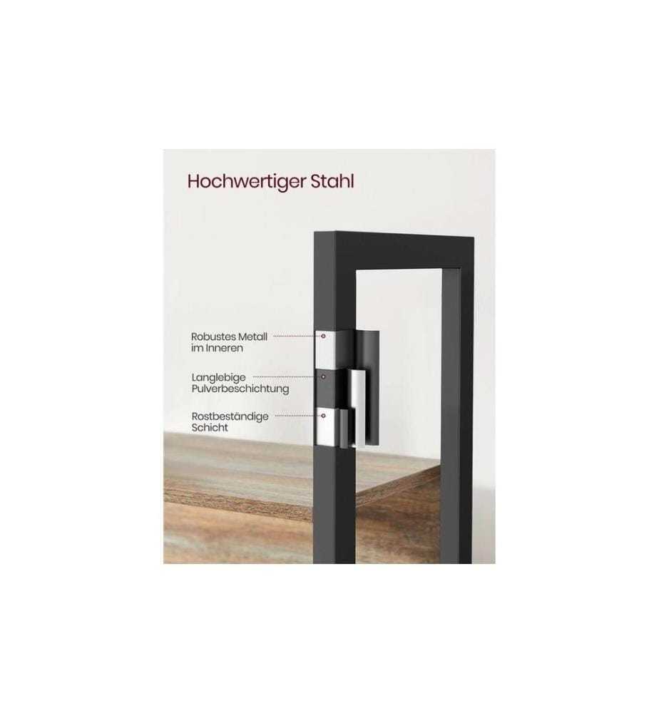 VASAGLE - Regal 14 Ablagen 158 x 166 cm, Braun/Schwarz