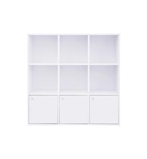 VASAGLE - Regal mit 9 Fächern 97.5 x 97.5 cm, Weiss
