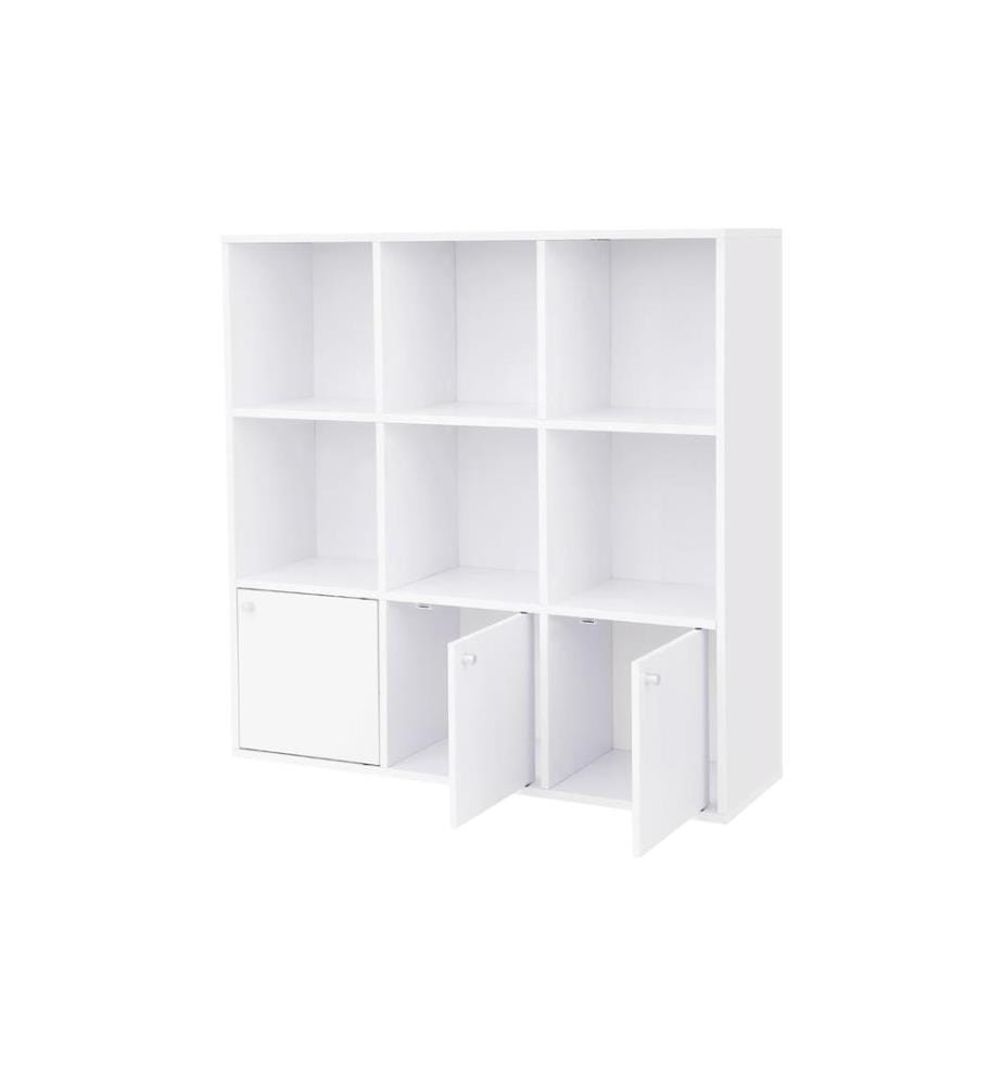 VASAGLE - Regal mit 9 Fächern 97.5 x 97.5 cm, Weiss