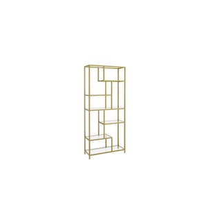 VASAGLE - Regal 6 Ablagen 80 x 180.3 cm, Gold