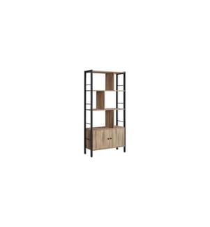 VASAGLE - Regal 74 x 154.5 cm, Braun/Schwarz