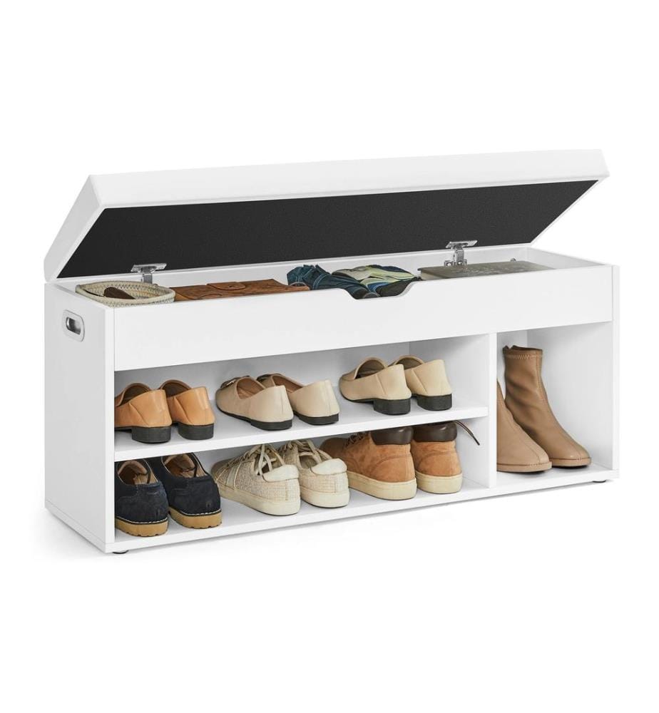 VASAGLE - Banc avec rembourrage 100 x 44 cm, Blanc