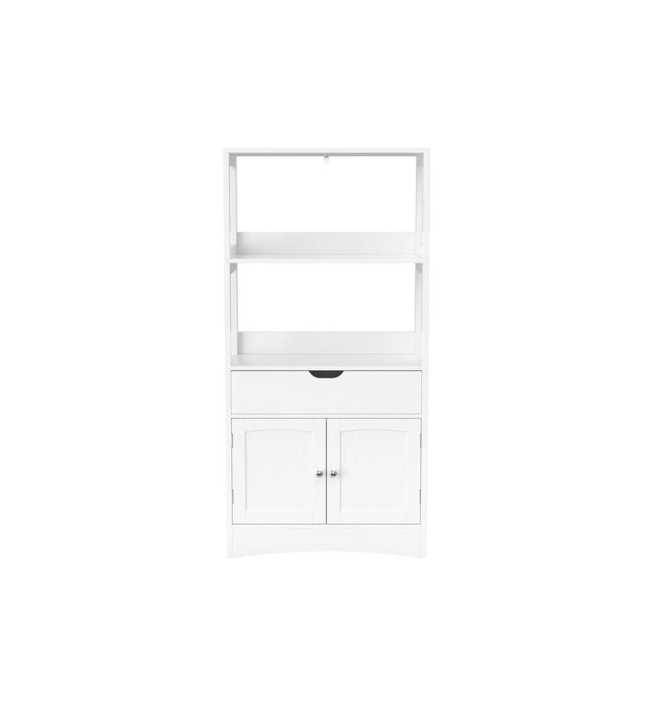 VASAGLE - Badezimmerregal 60 x 32.5 x 122 cm, Weiss