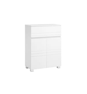 VASAGLE - Badezimmerregal mit Schublade 80 x 30 cm, Weiss