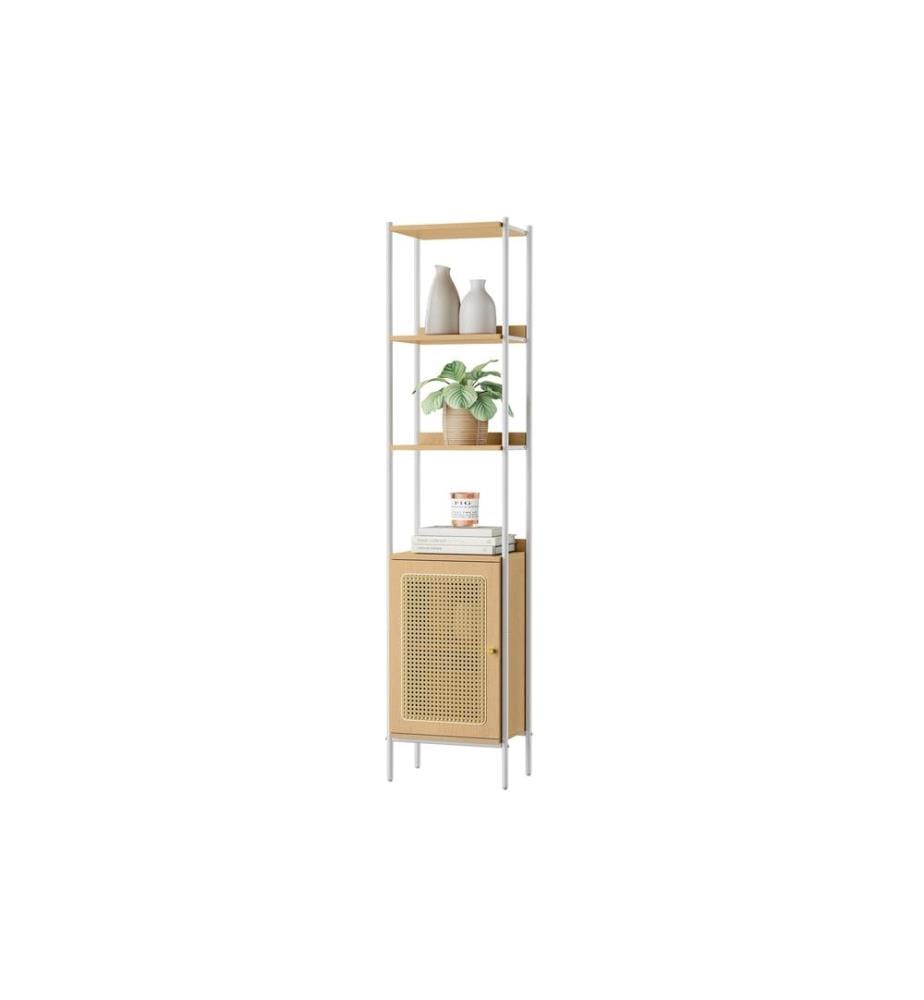 VASAGLE - Étagère avec 6 niveaux 40 cm x 174.7 cm, Chêne/Blanc perle