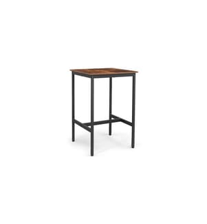 VASAGLE - Bartisch 60 x 92 cm, Braun/Schwarz