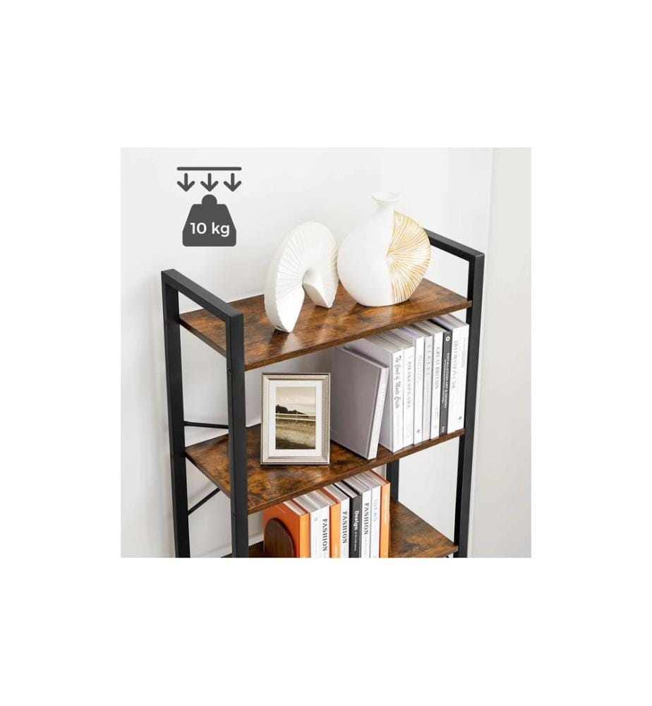 VASAGLE - Regal mit 6 Ebenen 66 x 186 cm, Braun/Schwarz