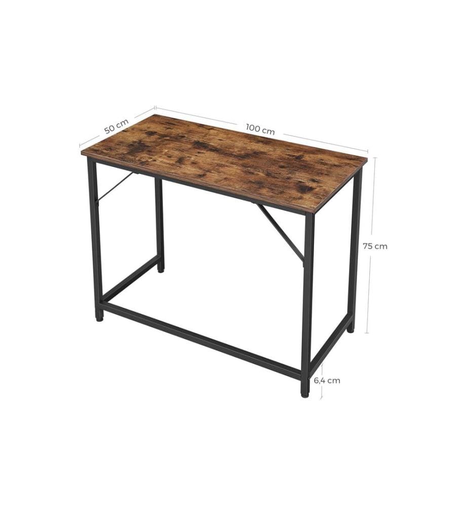 VASAGLE - Konsolentisch 100 x 75 cm, Braun/Schwarz
