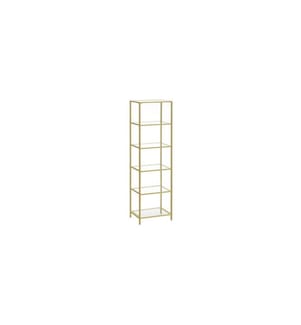 VASAGLE - Étagère 5 étagères 40 x 177.3 cm, Or