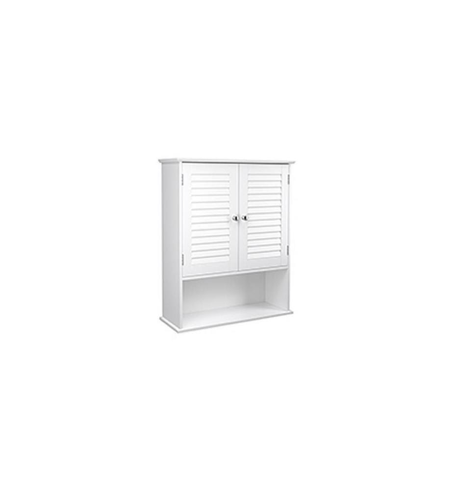 VASAGLE - Badezimmerregal mit Doppeltür 20 x 70 cm, Weiss