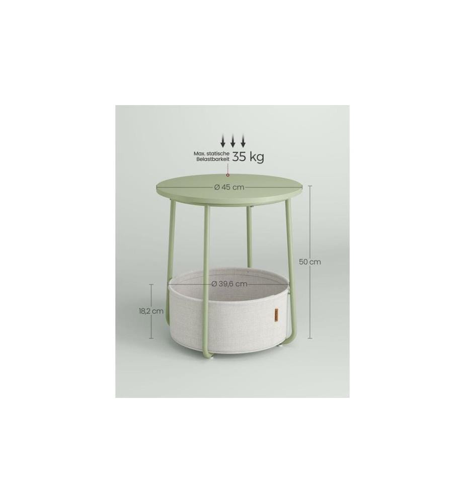 VASAGLE - Table basse 45 x 51 cm, Vert