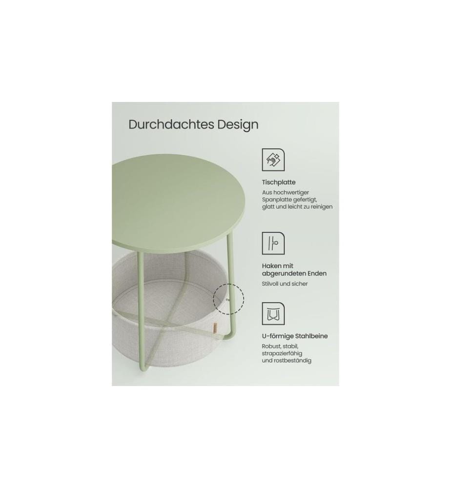VASAGLE - Table basse 45 x 51 cm, Vert