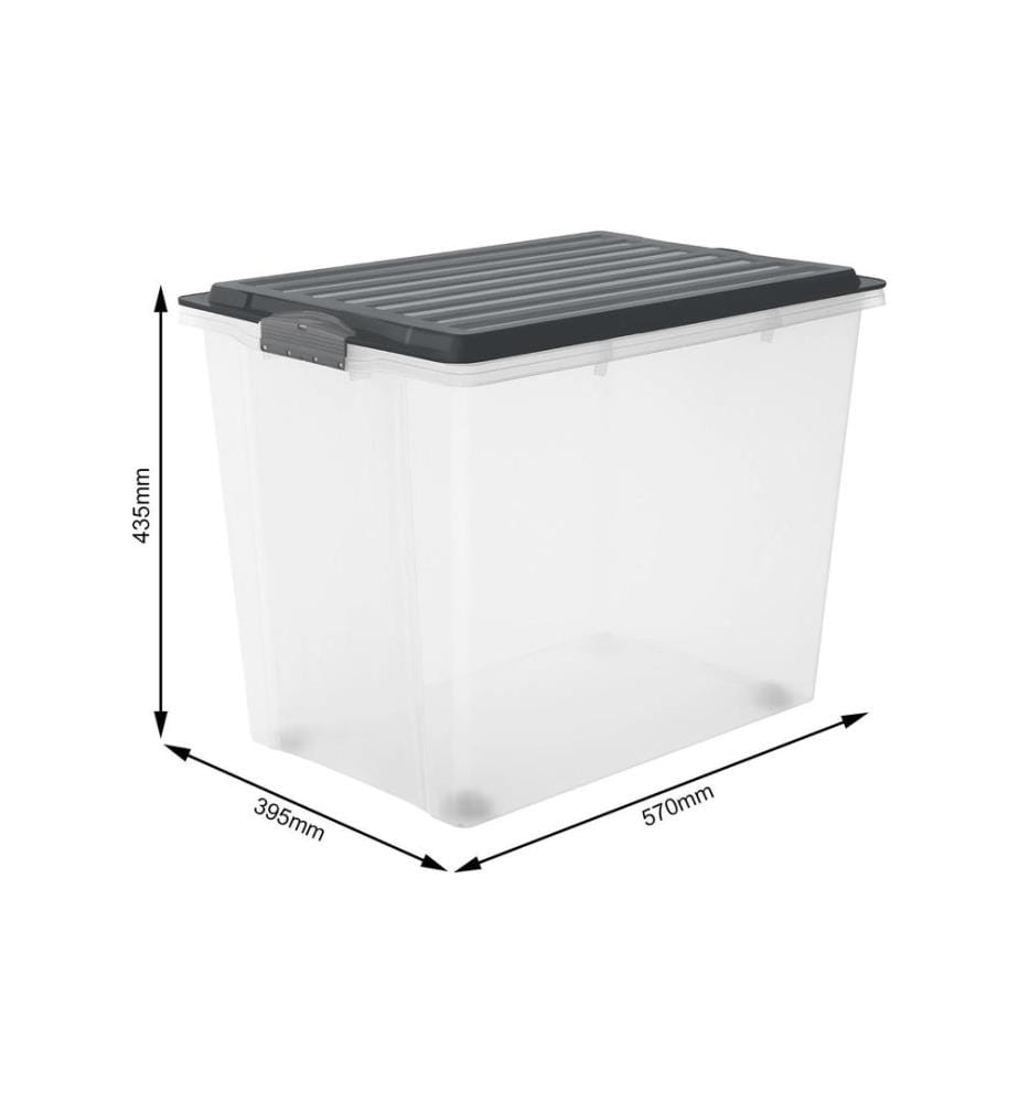 ROTHO - Boîte de rangement COMPACT Gris, 3 pcs.