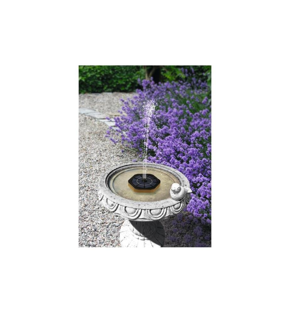 GARVIDA - Solar-Gartenfontäne 3.7 V Schwarz