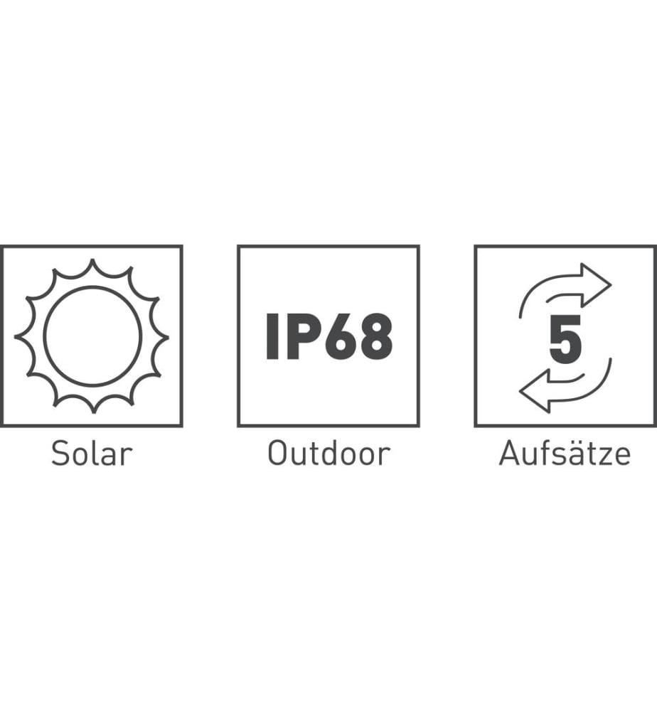 GARVIDA - Solar-Gartenfontäne 3.7 V Schwarz