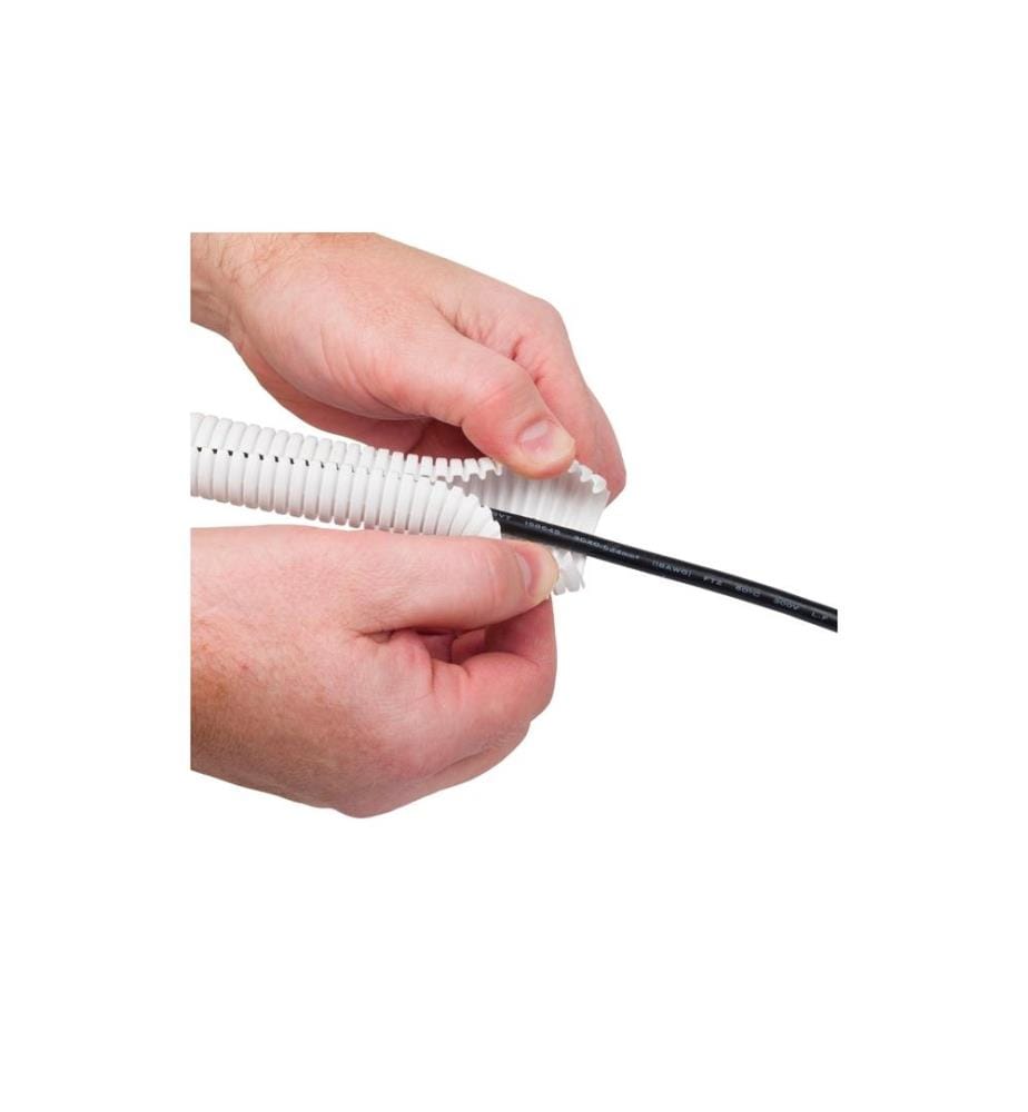STEFFEN - Gaine de câble D-Line Tidy 32 x 32 mm, 1.1 m, Blanc
