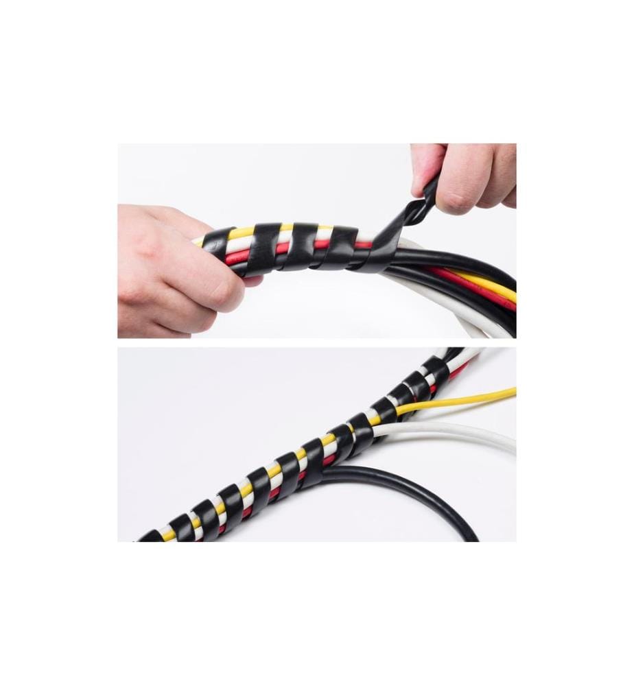 STEFFEN - Gaine de câble D-Line Tidy 10-40 x 10-40 mm, 2.5 m, Noir