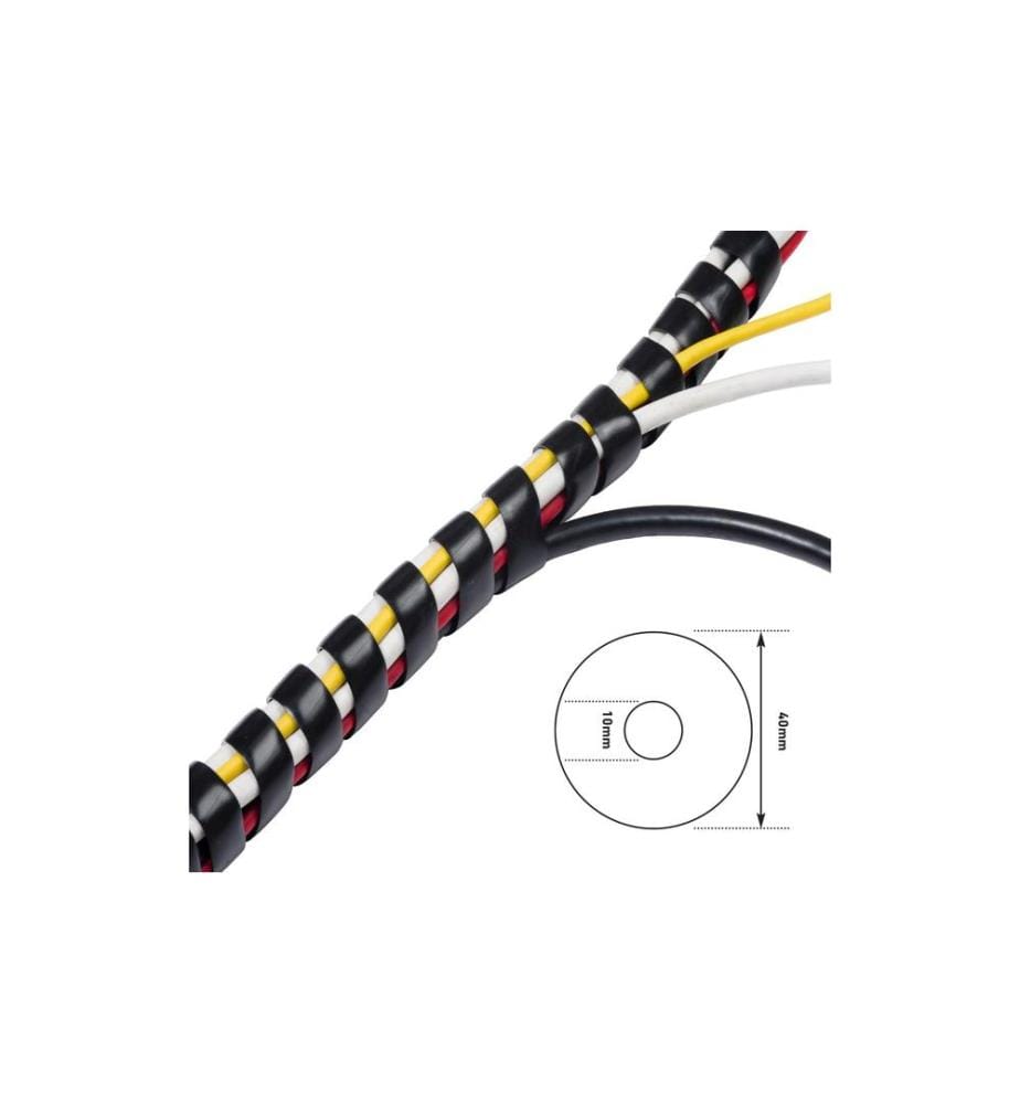 STEFFEN - Gaine de câble D-Line Tidy 10-40 x 10-40 mm, 2.5 m, Noir