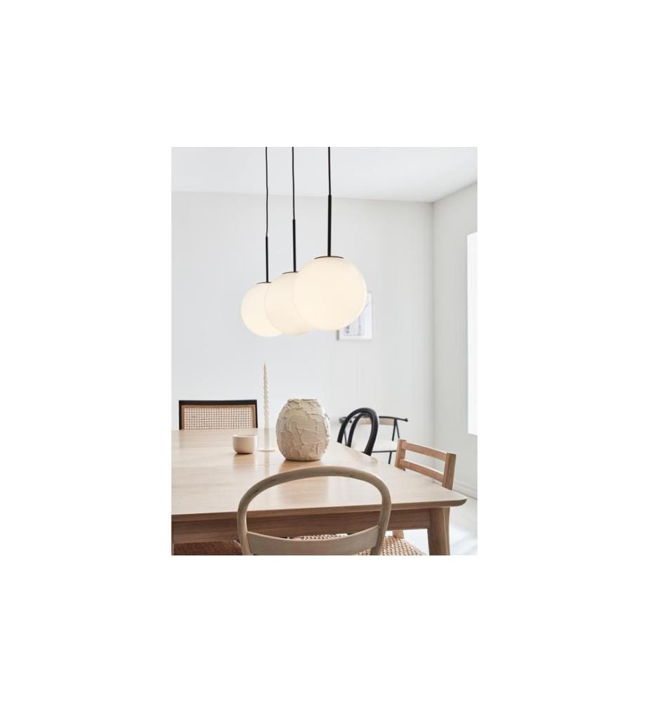 Markslöjd Lampe suspendue Dione, 3 x E14, blanc/noir