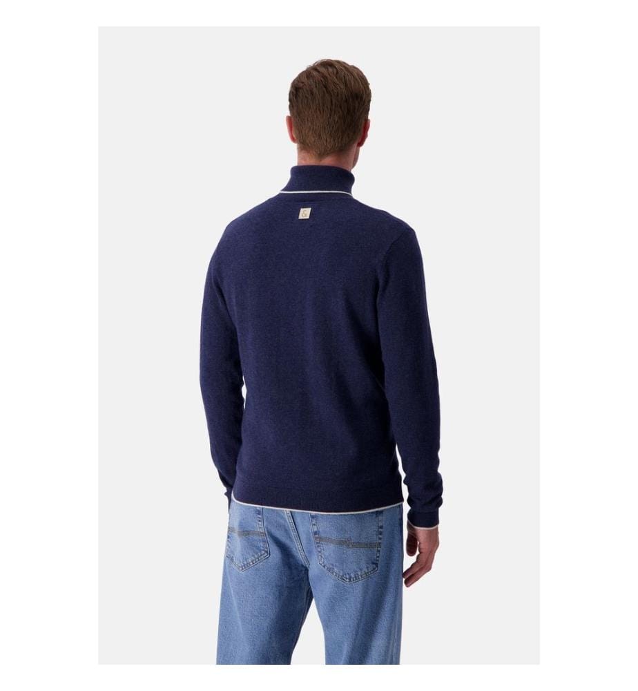 Rollkragenpullover - Navy