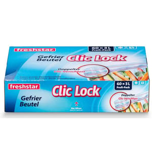 FRESHSTAR - Gefrierbeutel 3 Liter, 60 Stück