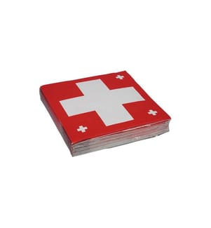 HAUSHALTSWARE - Serviettes Croix suisse 33 cm x 33 cm, 20 Pièce/s