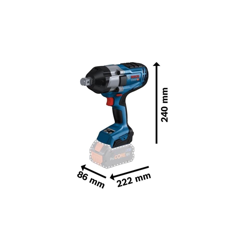 BOSCH - Professional Visseuses à percussion sans fil GDS 18V-1050 H Biturbo Solo