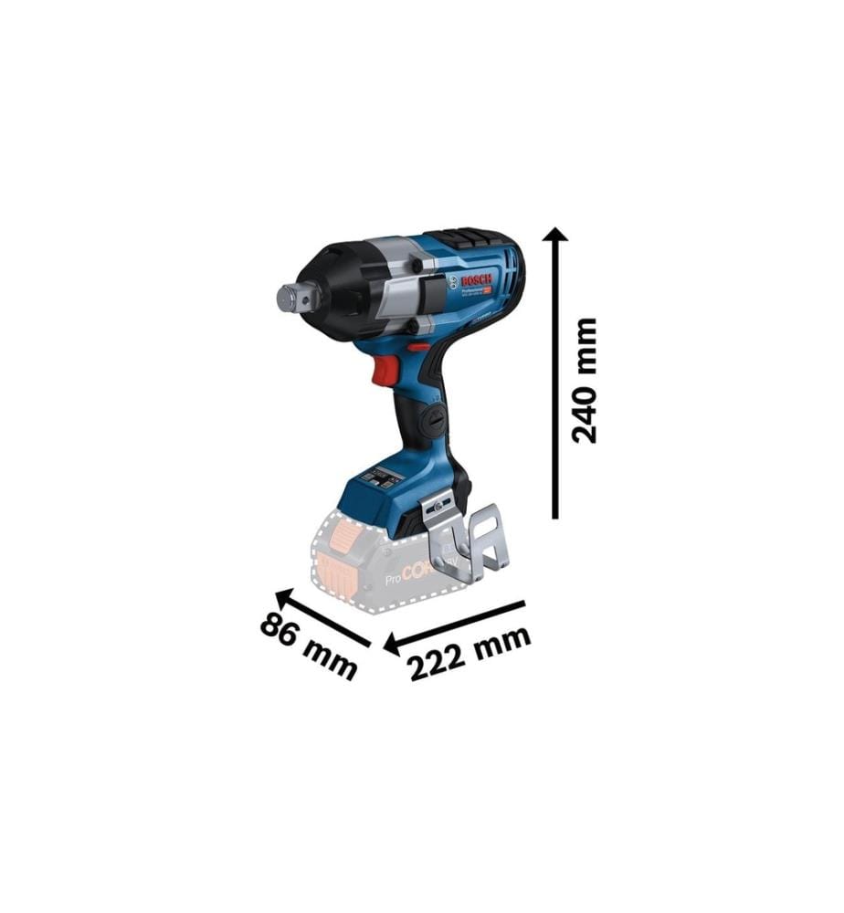 BOSCH - Professional Visseuses à percussion sans fil GDS 18V-1050 HC Biturbo Solo