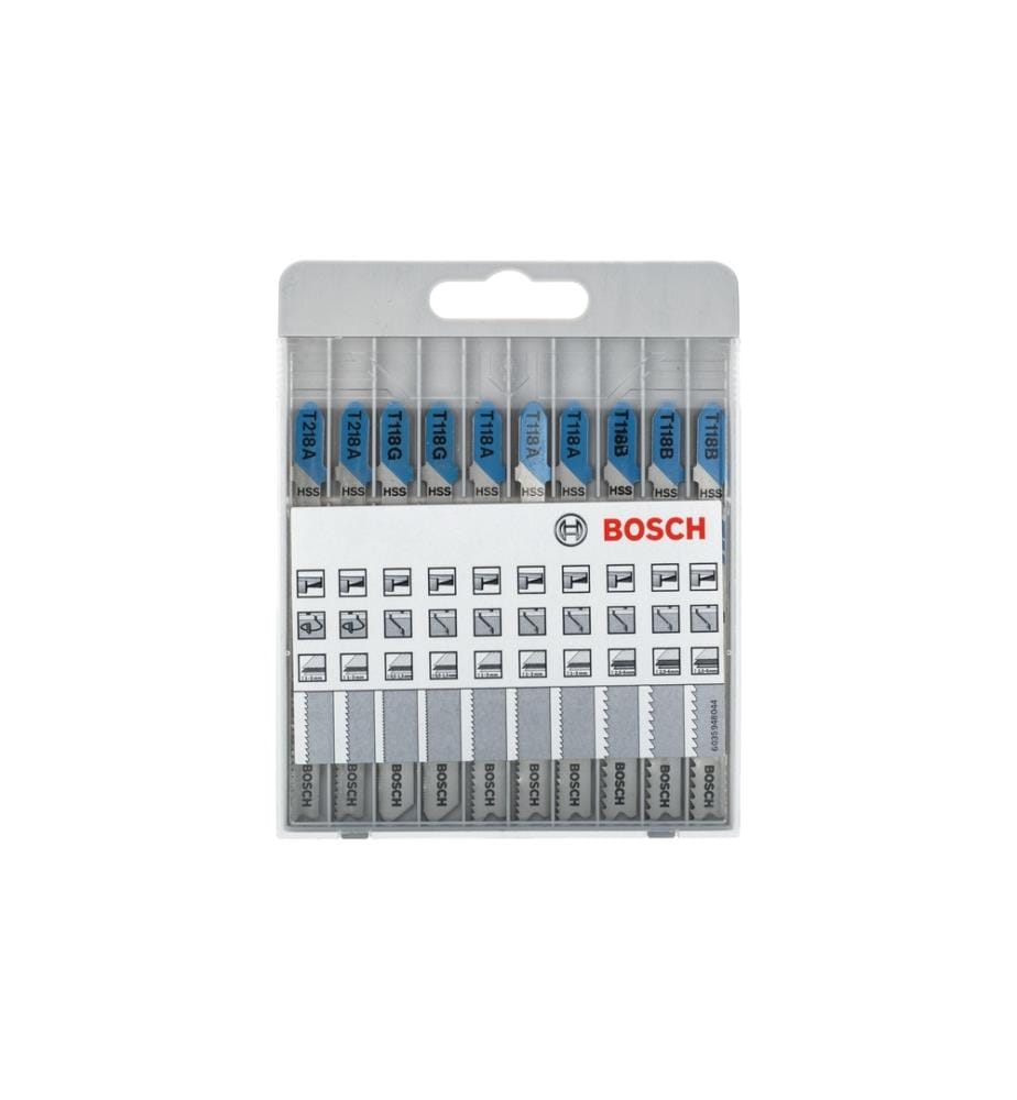 BOSCH - Professional Jeux de lames de scie sauteuse Basic for Metal, 10 pièces
